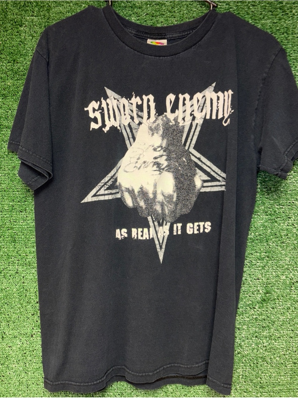 vintage Y2K Sworn Enemy "As Real As It Gets" Shirt M NYHC Band Tees